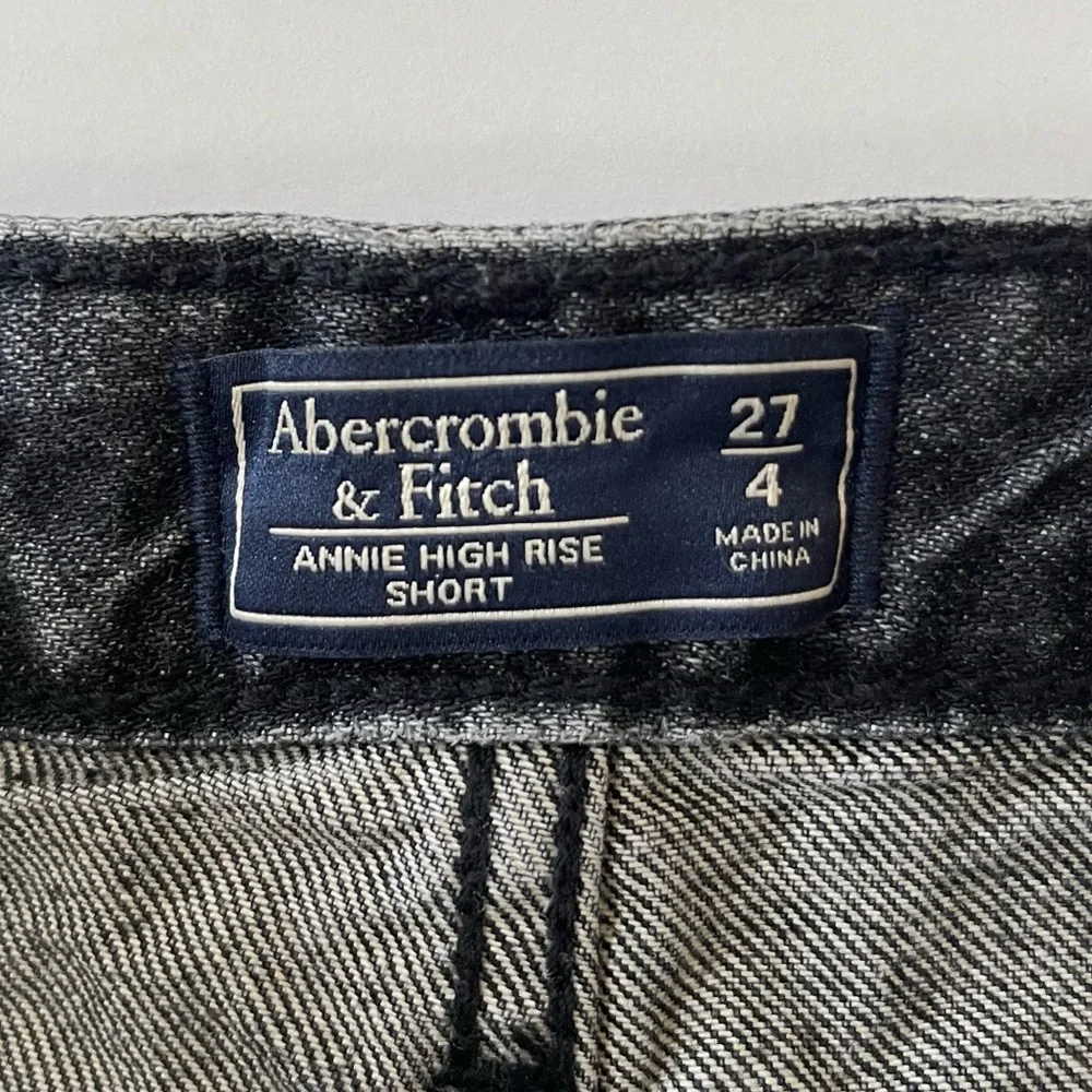 Abercrombie & fitch Annie high rise charcoal black denim distressed shorts - Picture 4 of 4